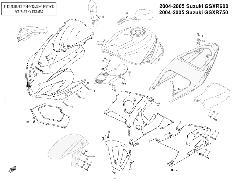 Fairing Bolt Kit Body Screws Washers Stainless for Suzuki ... ducati 916 wiring diagram pdf 